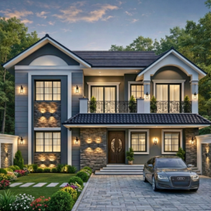 Traditional Two Story House Design <br> Code : FW3G2RT002