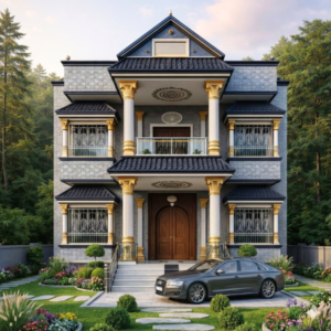 Traditional Two Story House Design <br> Code : FW3G2RT001